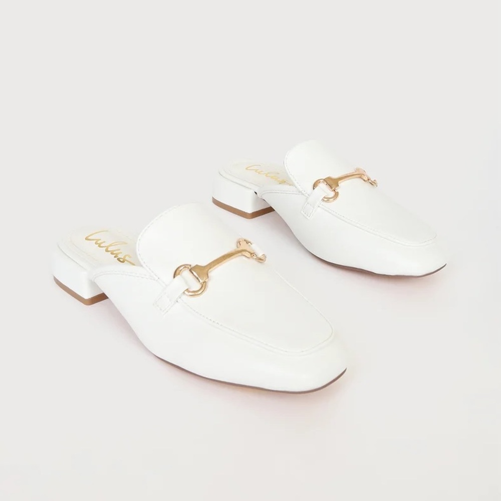 Ranae White Slide-On Loafers